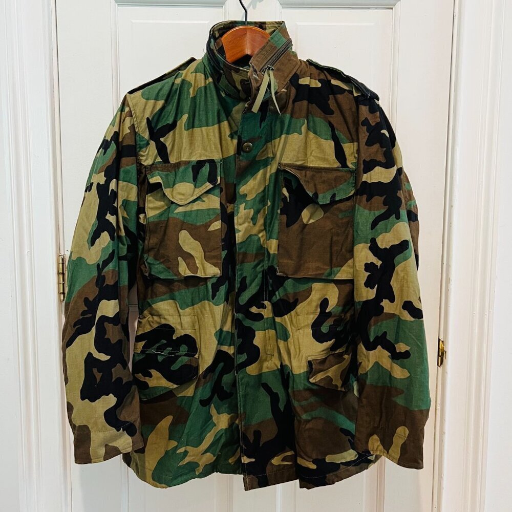 Vintage Golden MFG. Co Inc. Military Cold Weather Field Coat Woodland Camouflage - Picture 11 of 16